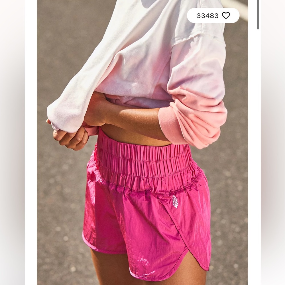 Free People The Way Home Shorts in Passion Fruit